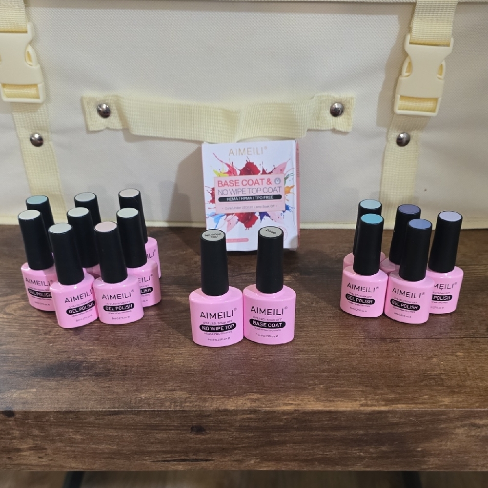 3 Sets Of Aimeili Gel Nail Polish, HEMA/HPMA/TPO FREE
